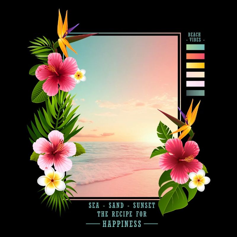 Mer - Sable - Coucher de soleil