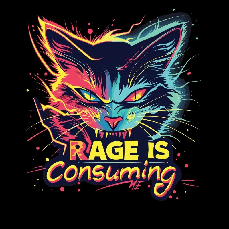 La rage du chat me consume Humour Mème