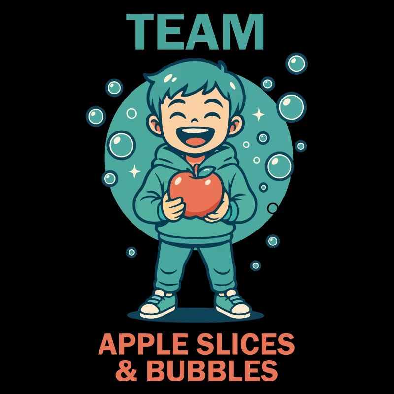 Team Apple Slices & Bubbles Lustiger Kindergarten