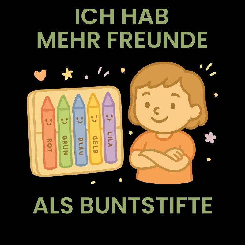 J’ai plus d’amis que de crayons de couleur dans le