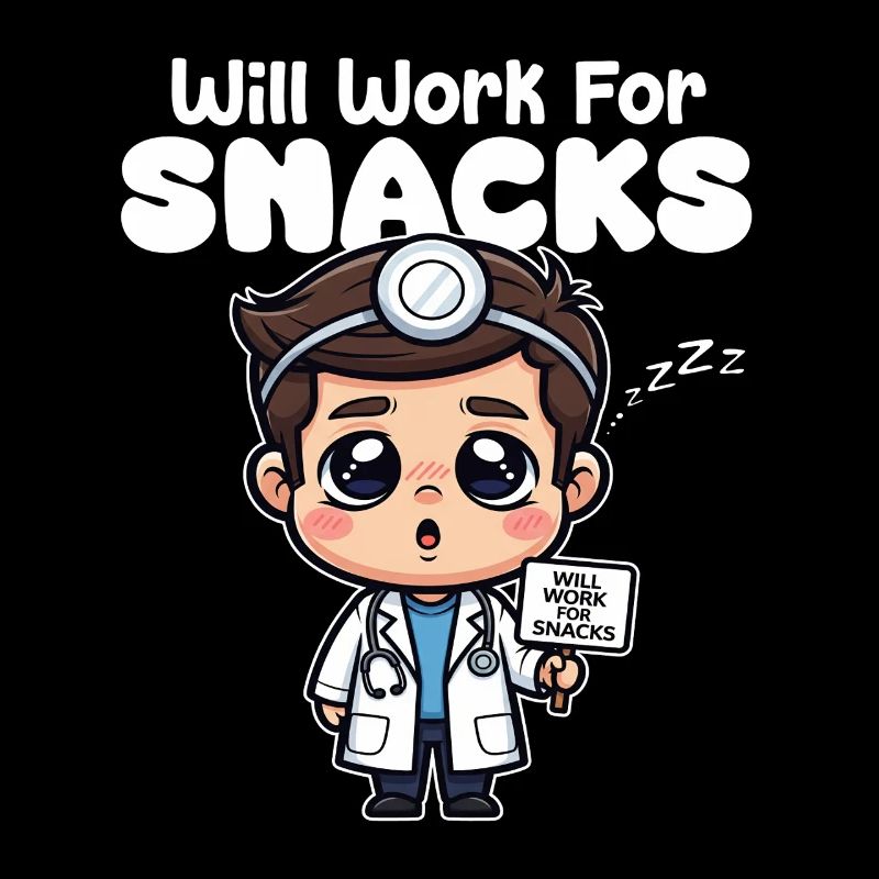 WILL WORK FOR SNACKS - DOCTOR GIFT