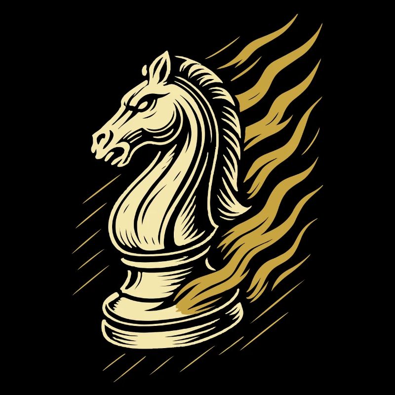 Chess Player Knight Figure Board Game