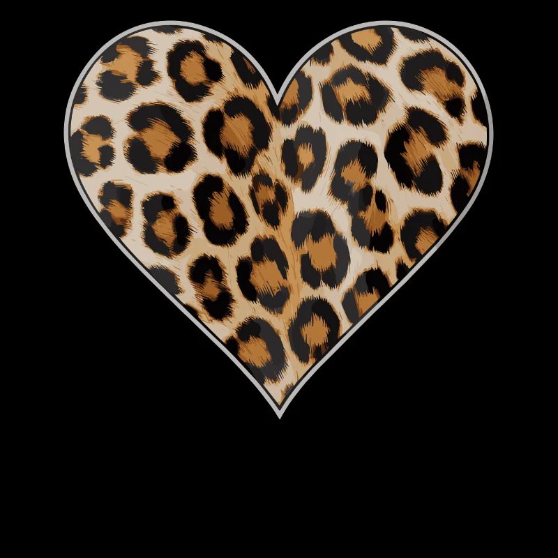Leopard print heart pattern