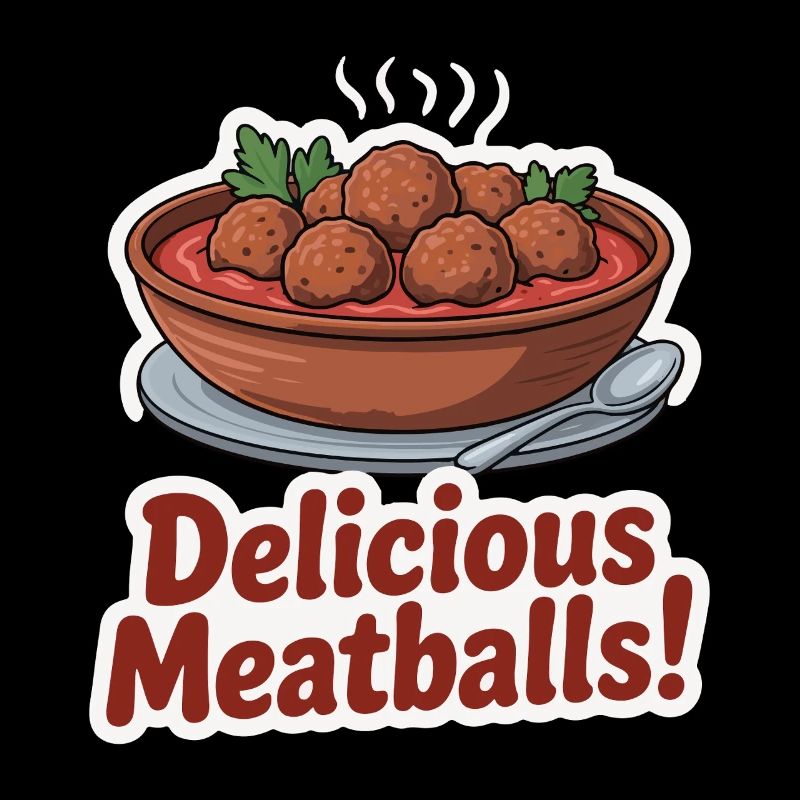 Köstliche Fleischbällchen-Illustration