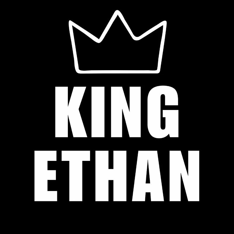 Ethan Name with Letter E - King Crown Shirt