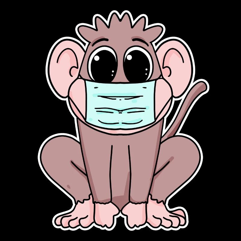 Singe avec masque