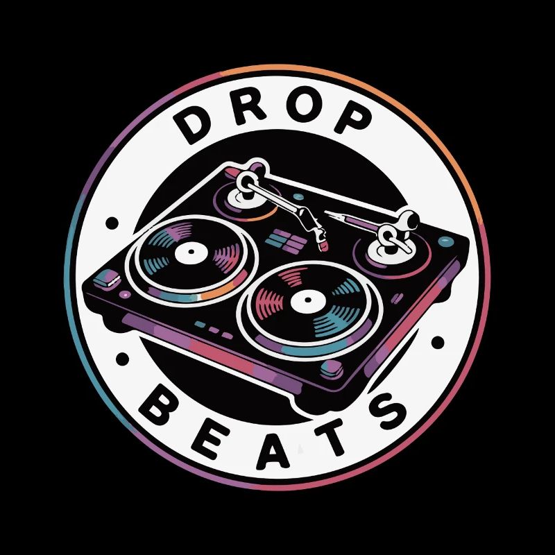 Drop Beat Turntable Illustration