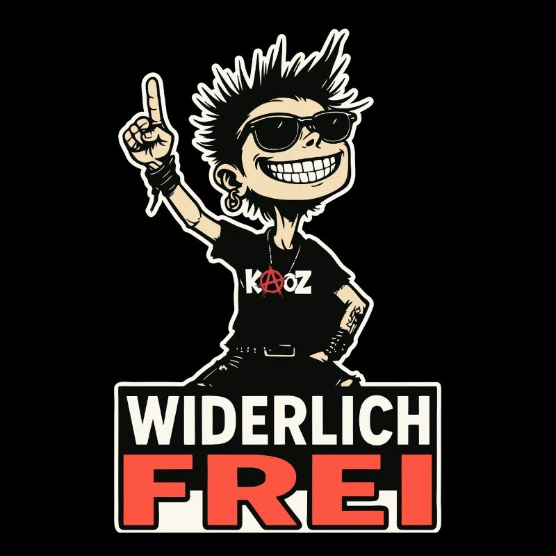 Rebellious punk is disgustingly free