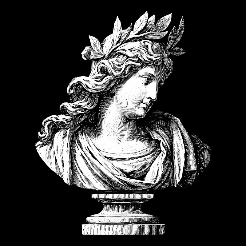 Buste antique déesse – Gravure classique