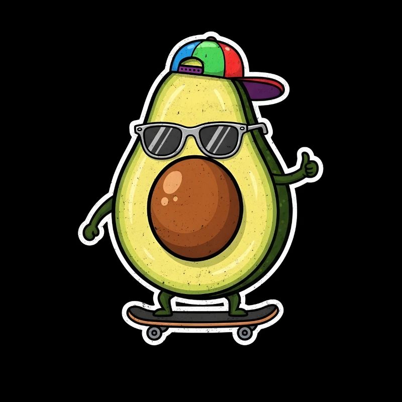 Avocado Skateboard Vibe
