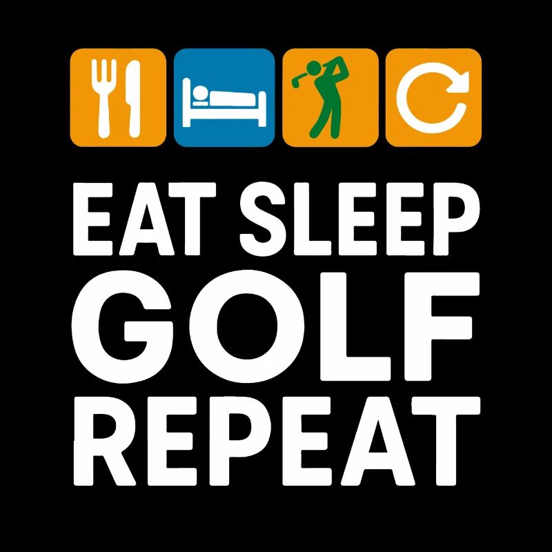 Eat Sleep Golf Repeat Funny Golfer