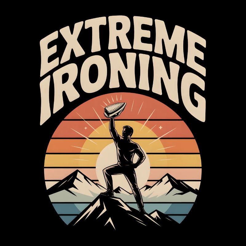 Extreme Ironing Bergsteigen