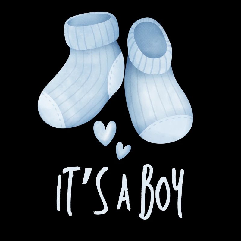 Petits bottins bleus pour bébé, c’est un garçon
