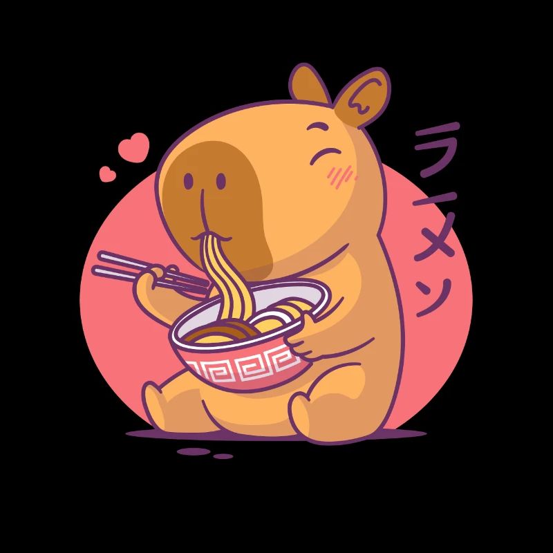 Amateur de ramen de capybara