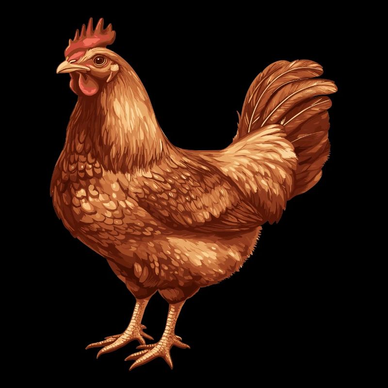 Illustration de poulet brun