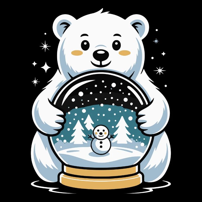 Polarbaer Schneekugel Impression