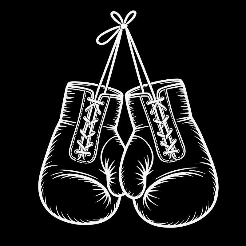 Duo de gants de boxe peints à la main