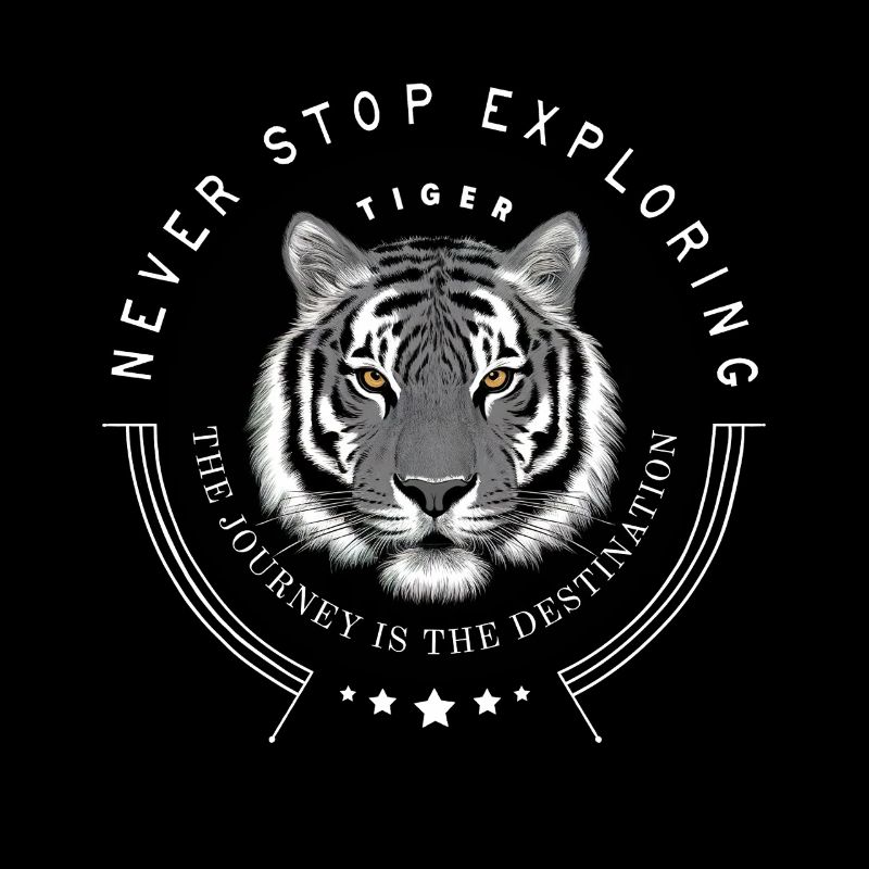 Tiger Portrait Never Stop Exploring the Goal