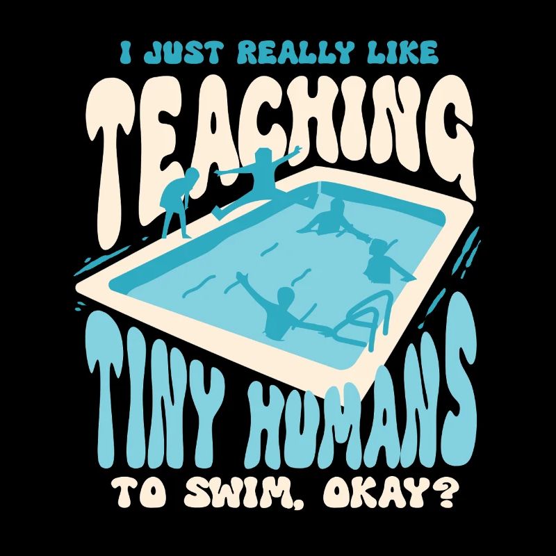 Swimming Instructor Teaching Tiny Humans To Swim