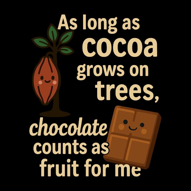 Chocolate is fruit – cocoa humor saying