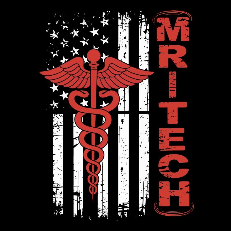 Red MedTech Caduceus Flag