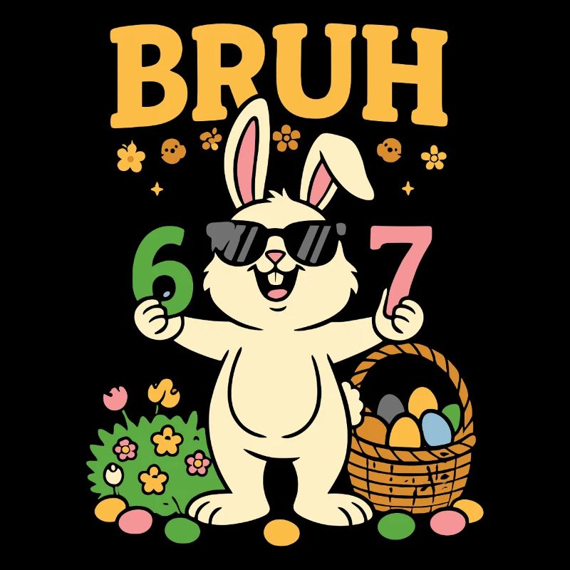 Bruh Cool Easter Bunny 67