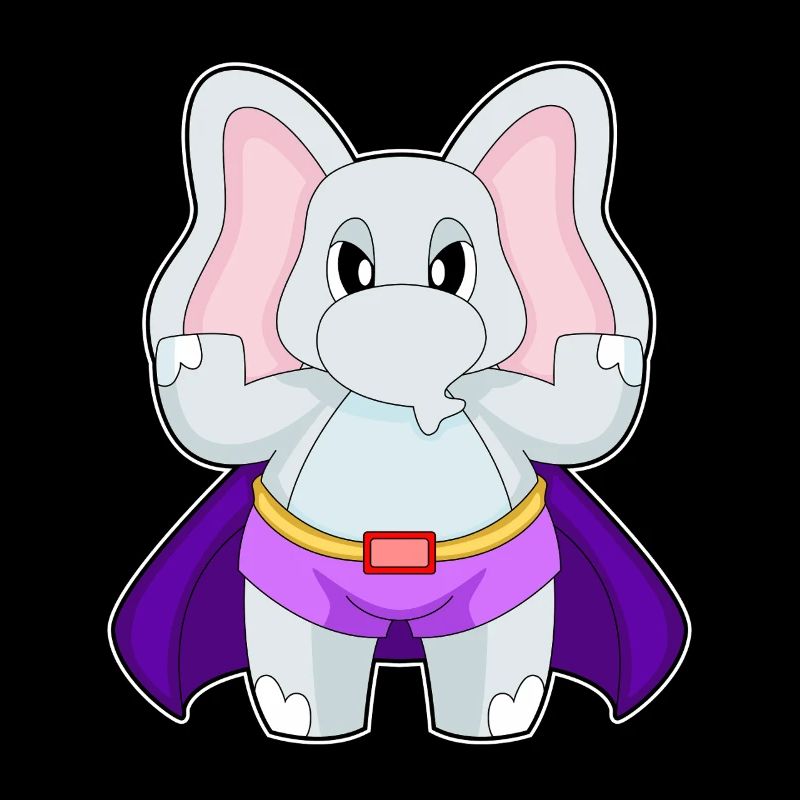 Elefant Superheld Umhang