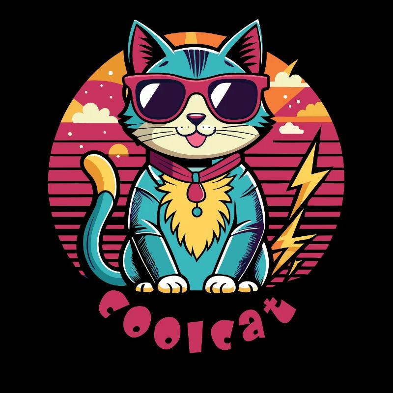 Coole Katze mit Sonnenbrille