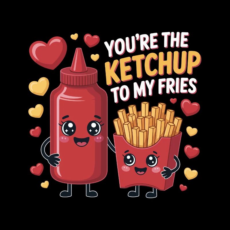 La Saint-Valentin, tu es le ketchup de mes frites