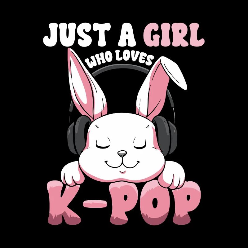 K-Pop Bunny  mit Kopfhörern