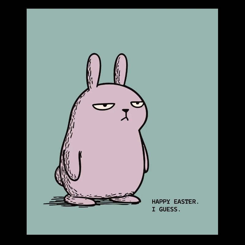 Happy Easter I Guess – Grumpy Bunny Easter Design