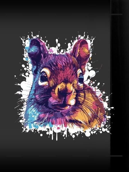 Farbkontrast Eichhörnchen PopArt