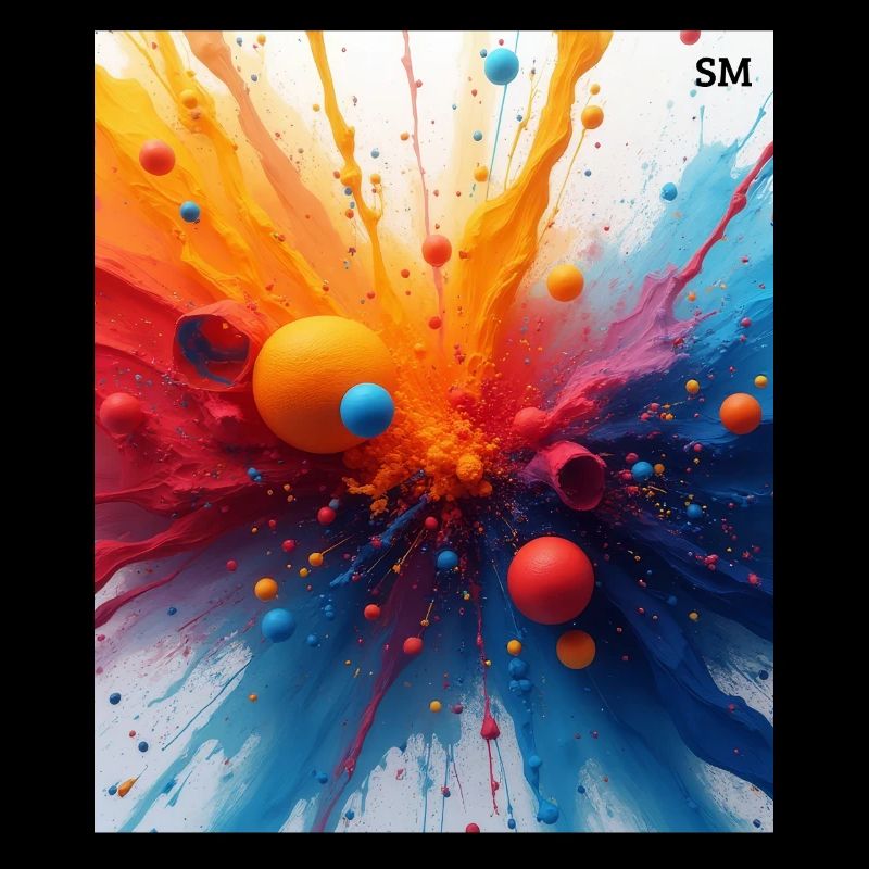 Explosion abstraite des couleurs