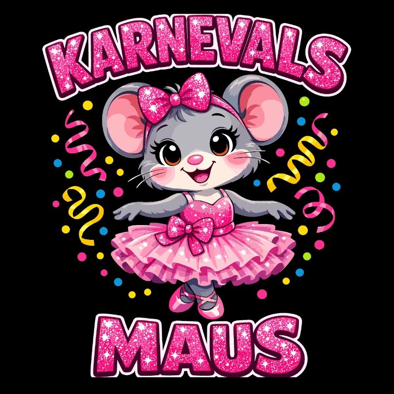 Karnevalsmaus Karneval Konfetti Geschenk