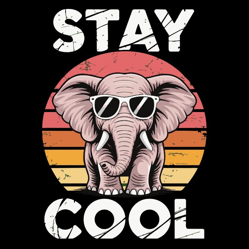Stay Cool Elefant - Kinder Retro