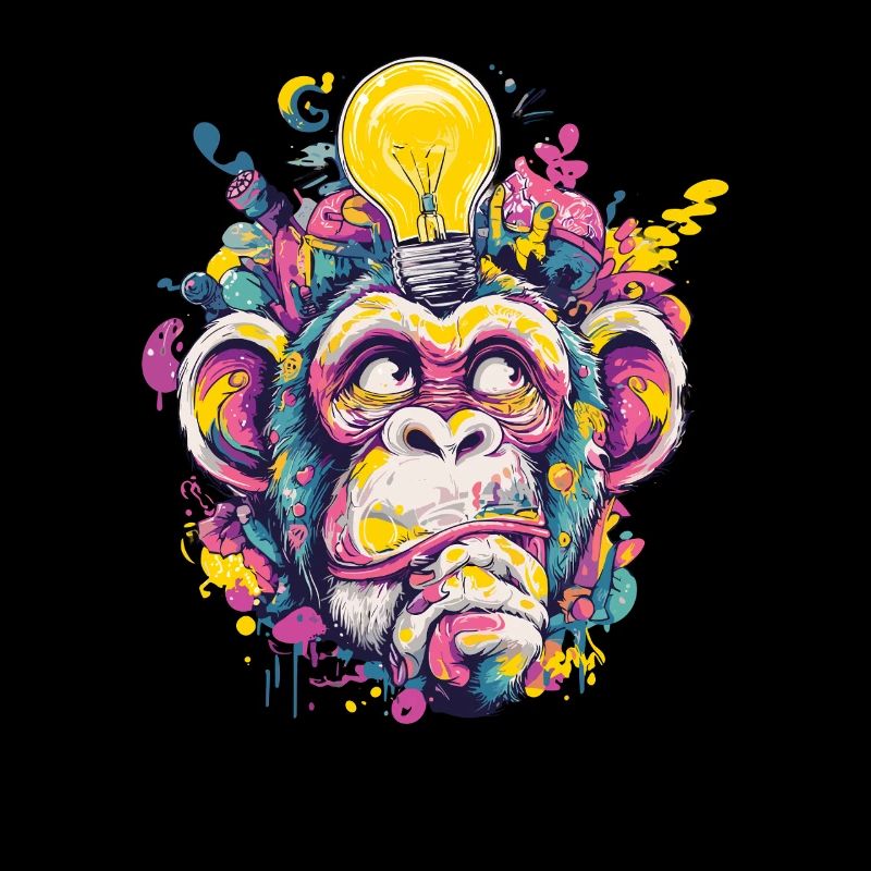 Leuchtender Affe Graffiti