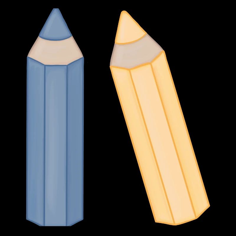 Bleistift-Duo Illustration Buntstifte