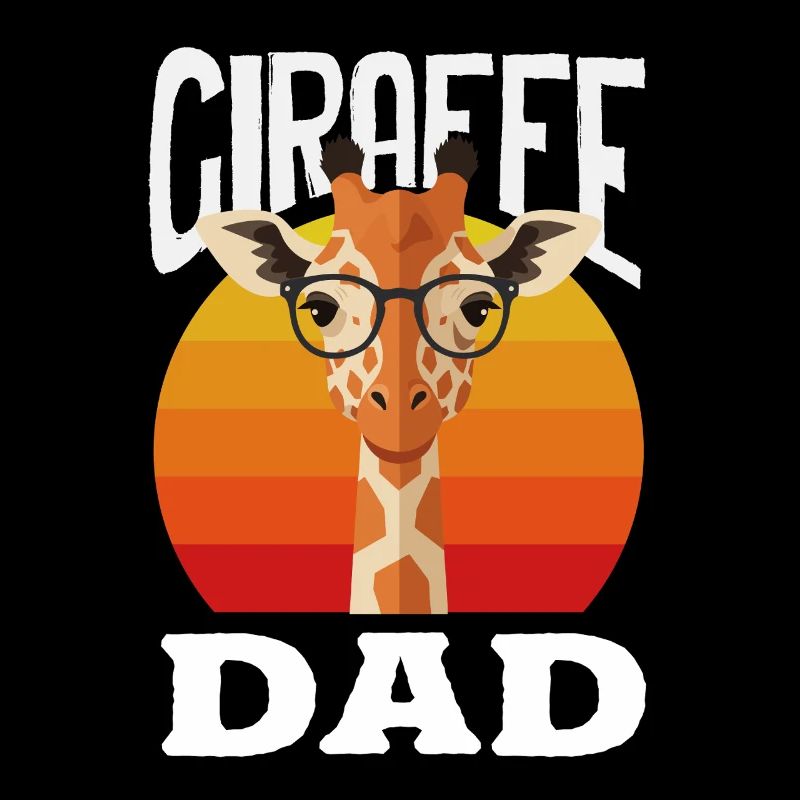 Coole Giraffe Papa Brille Retro