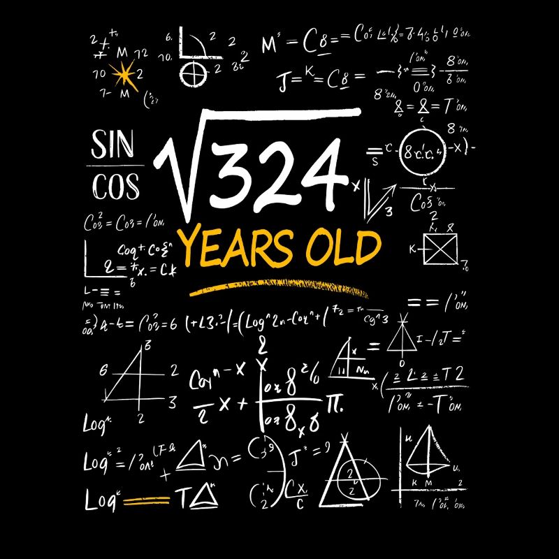 18 Years Birthday Math Formulas Funny
