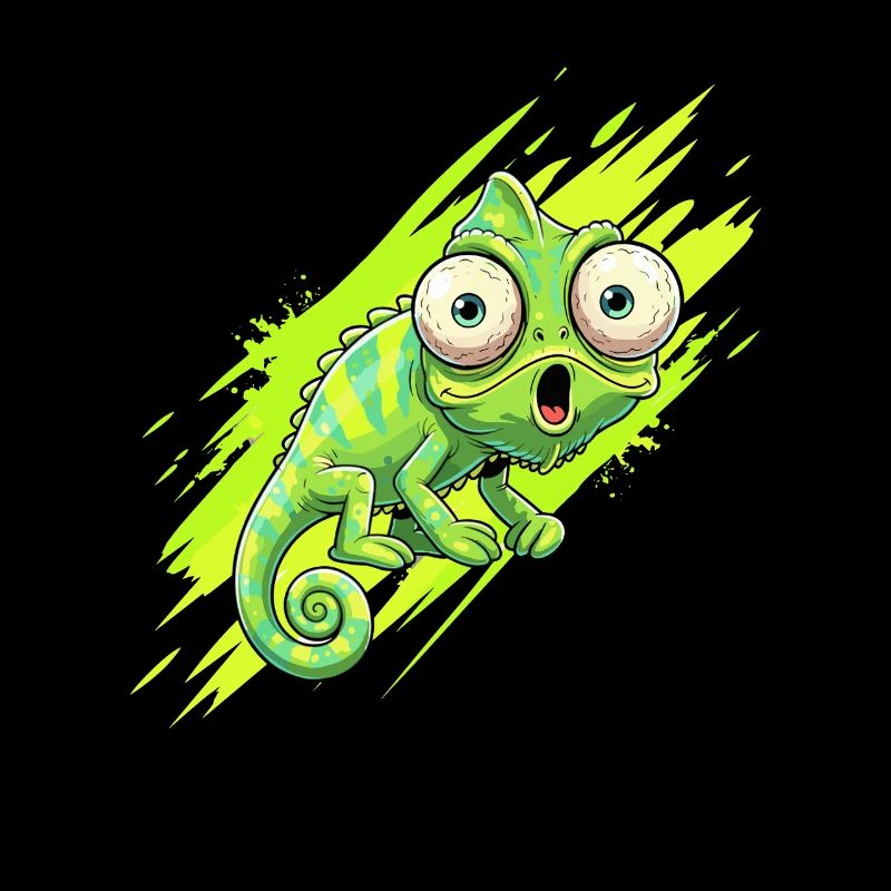 Éclaboussure caméléon néon