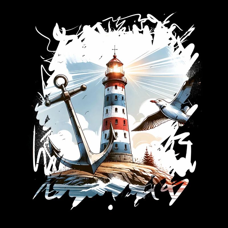 Leuchtturm Anker Möwe