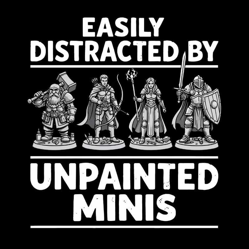 Unbemalte Minis lenken ab