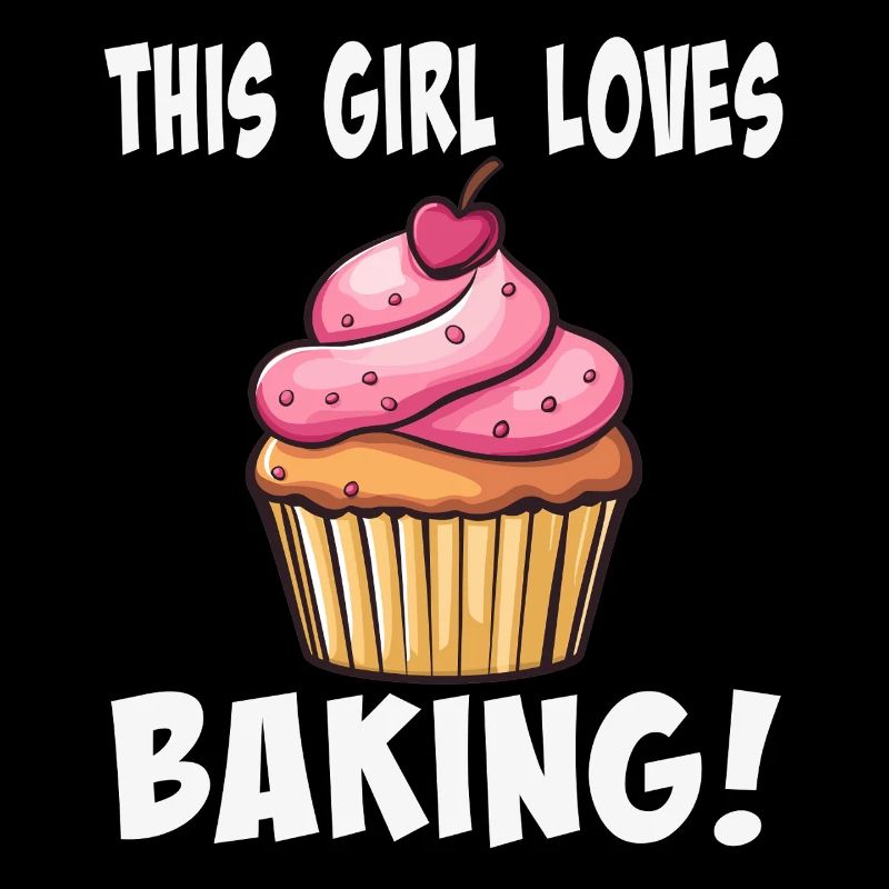 This girl loves baking cupcake