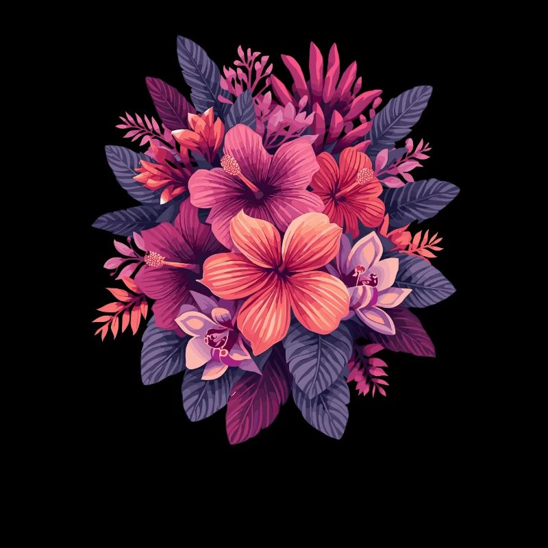 Fleurs tropicales d’hibiscus