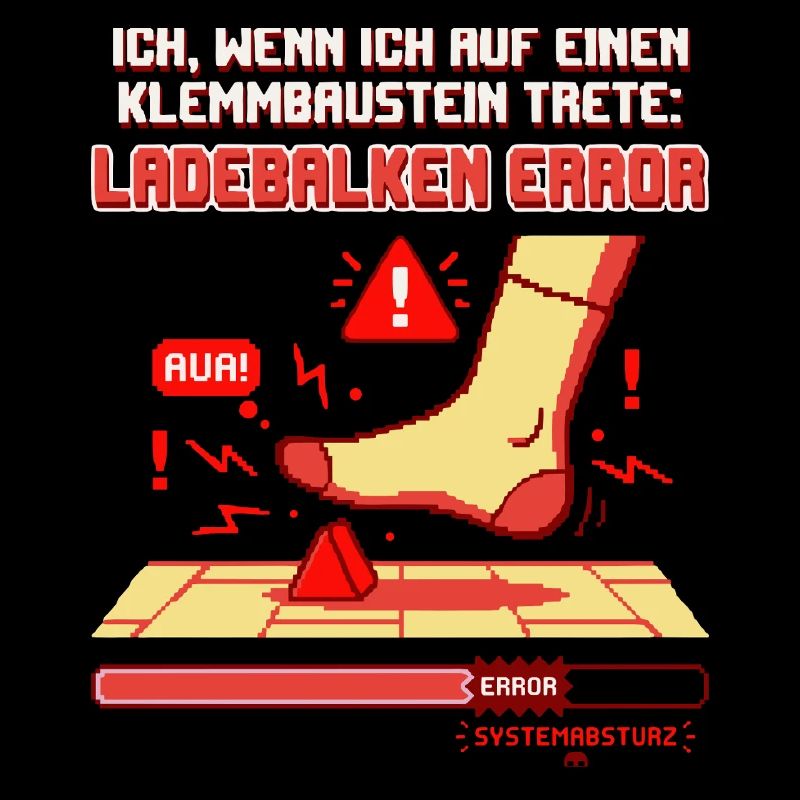 Klemmbaustein Schmerz Systemabsturz Pixel Design