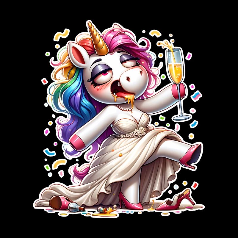 Drunk Bride Unicorn