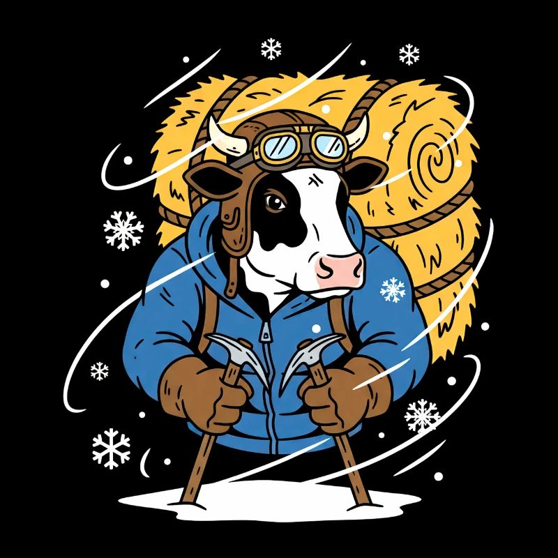 Vache bûcheron d’hiver