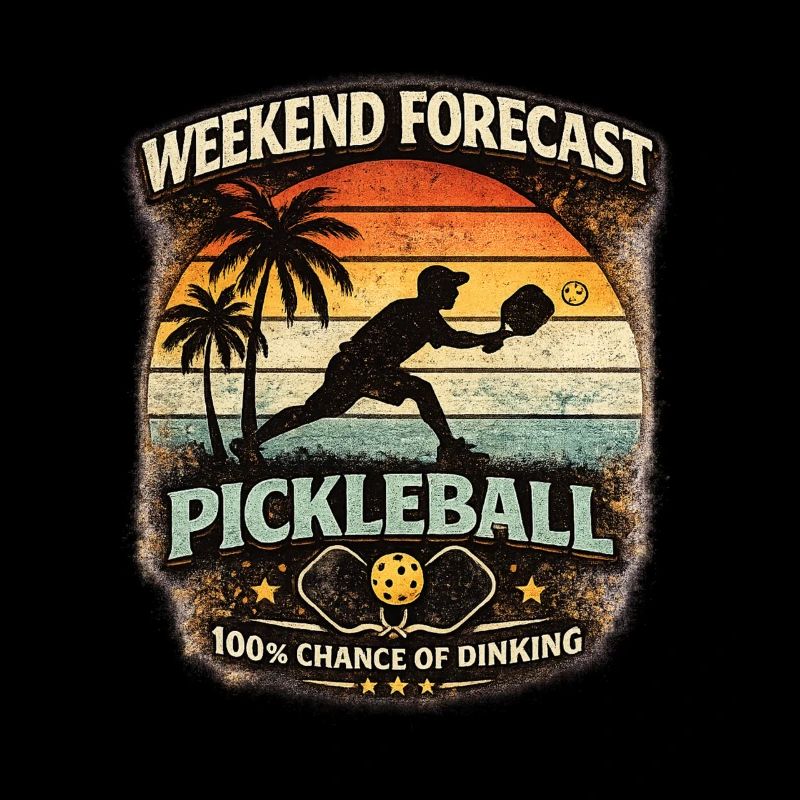 Weekend Forecast Pickleball lustiger Spruch