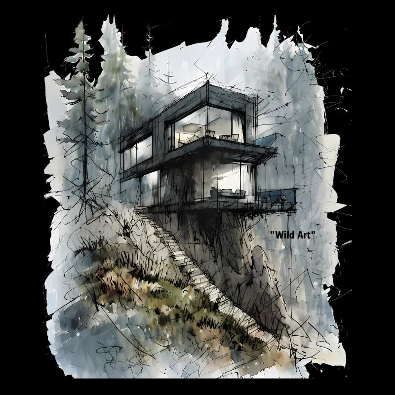 Waldglashütte auf der Klippe