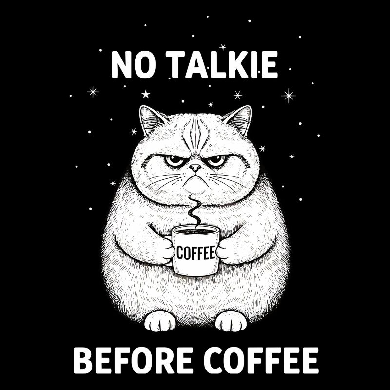 Pas de conversation devant un chat amateur de café